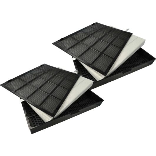 2x Air Filter Replacement for Ideal 8710002 for Air Purifier - Combi Filter Pre Filter + hepa + Activated Carbon - Vhbw
