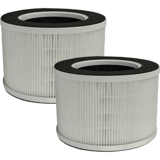 2x Air Filter compatible with Medion md 19778 Air Purifier - Combi Filter Pre Filter + hepa + Activated Carbon - Vhbw