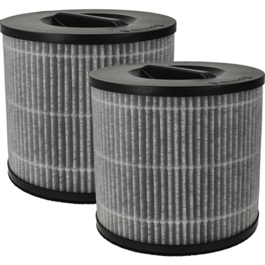 2x hepa Filter H11 compatible with Steba LR12 Air Cleaner - Spare Air Filter with Integrated Active Carbon Filter - Vhbw