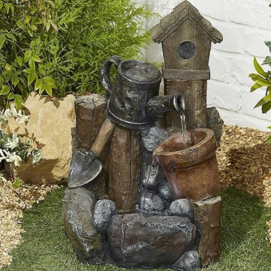 Easy Fountain Country Garden Pour led Traditional Garden Water Feature