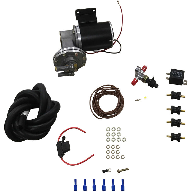 Electric Vacuum Pump Kit for Brake Booster 12 Volt 18' - 22' w/Vacuum Hose
