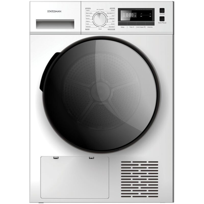 Statesman - THP18W Heat Pump Tumble Dryer 8Kg Capacity, White