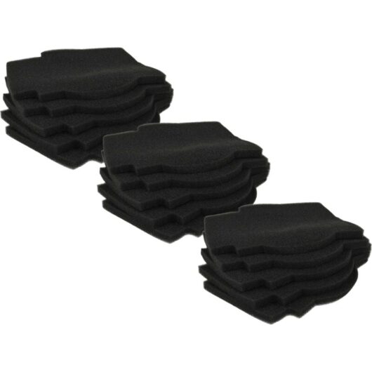 15x Air Filter compatible with Lunos Silvento Vent, Condensation Damp Control Ventilator - Black - Vhbw