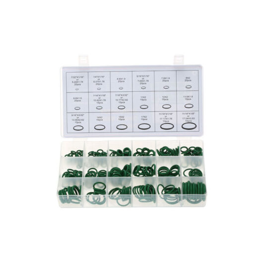 270 pcs Assortment Kit Car hnbr a/c, Air Conditioning System Gaskets o Ring Set Tool, Model: Green 20