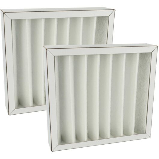 2x Air Filter G4 compatible with Pluggit Avent D160 Vent, Condensation Damp Control Ventilator - White - Vhbw