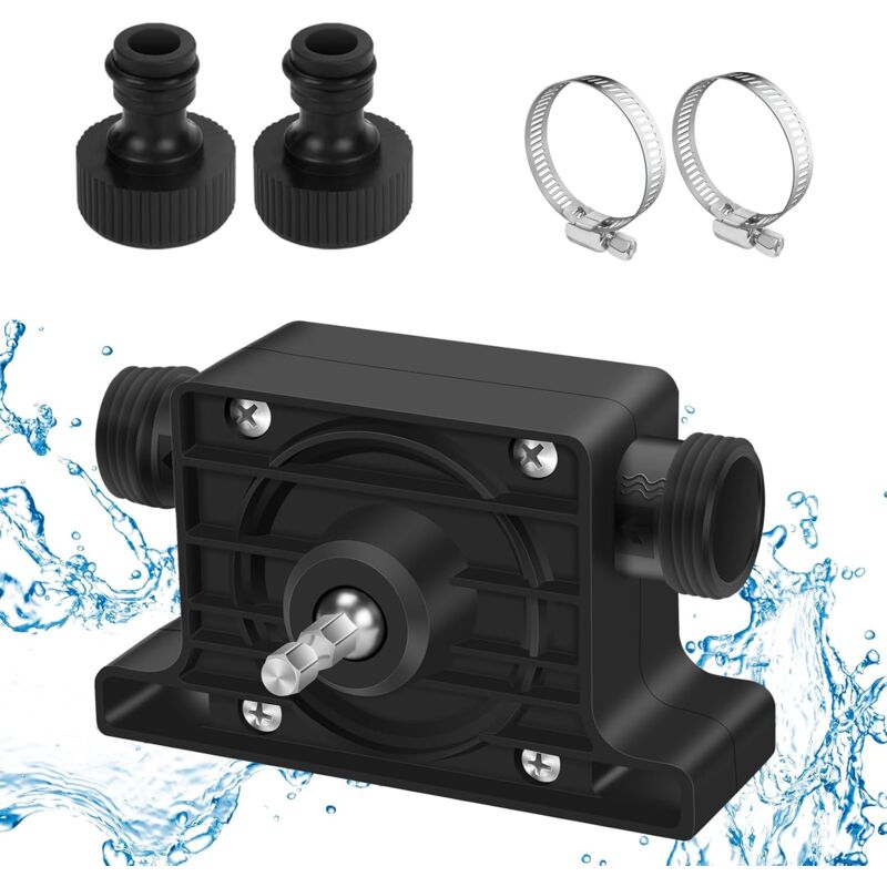 Aiperq - Mini Electric Drill Pump, Portable Electric Drill Pump, Self-priming Transfer Pumps for Diesel Oil Liquid Water, High Pumping Speed
