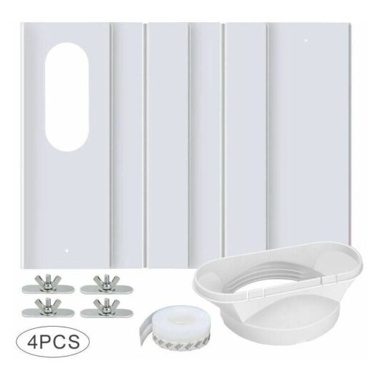 Aiperq - Set of 4 adjustable plates for window kit, used for mounting air conditioners with 13cm diameter exhaust pipe.