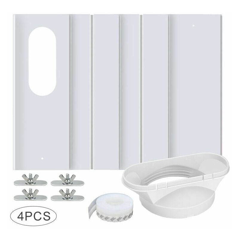 Aiperq - Set of 4 adjustable plates for window kit, used for mounting air conditioners with 13cm diameter exhaust pipe.