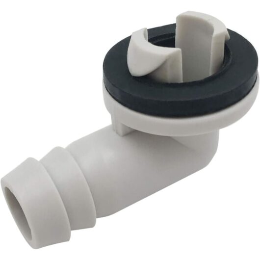 Air Conditioner Drain Hose Connector Elbow Fitting with Rubber Ring for Split Units and Window Unit AC 3/5 Inch (15mm)