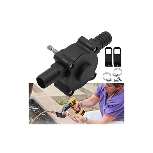 Aougo - Portable Mini Electric Drill Pump Hand Drill Powered Water Pump Diesel Engines Oil Liquid Water Hand Self Priming Transfer Pumps Fast Pumping