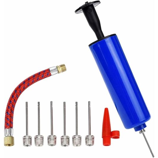 Ball Pump Ball Pump Air Pump Hand Pump for Basketball Football Volleyball Sports Ball Yoga Ball with 7 Needles, 1 Nozzle and 1 Valve Adapter