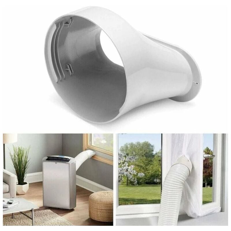 Csparkv - Air Conditioner Window Hose Adapter Flat Mouth Interface 15cm,Window Adapter Plate Tube Connector Window Slide Kit Mobile Air Conditioner