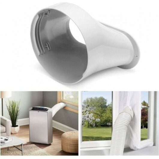 Cyslmuk - Air Conditioner Window Hose Adapter Flat Mouth Interface 15cm,Window Adapter Plate Tube Connector Window Slide Kit Mobile Air Conditioner