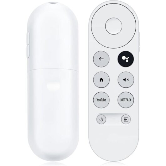 Cyslmuk - Bluetooth ir Voice Remote Control for Google Chromecast tv 2020 4K Snow G9N9N Replacement Google Remote with Netflix and Youtube Buttons