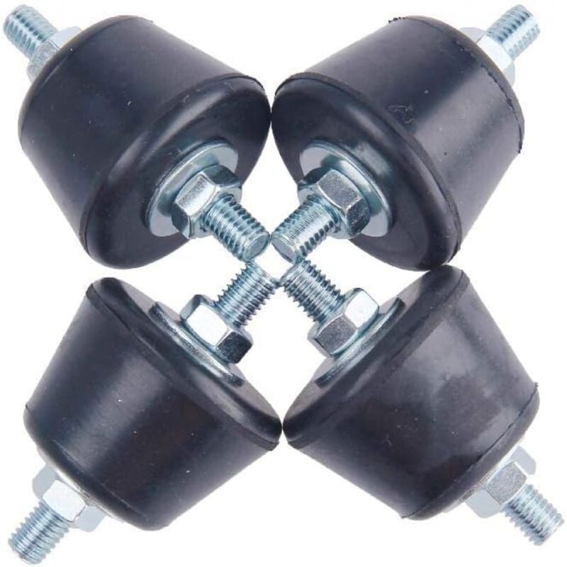 Cyslmuk - Conical Silent Block for Air Conditioner M8 Anti Vibration Foot with Nuts and Washers Set of 4 M8 Silent Block Wall Mount for Reversible