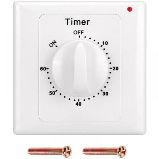 Cyslmuk - ac 220V High Performance Pump Timer Switch Electronic Control Mechanical Countdown Socket Time Switch-60min