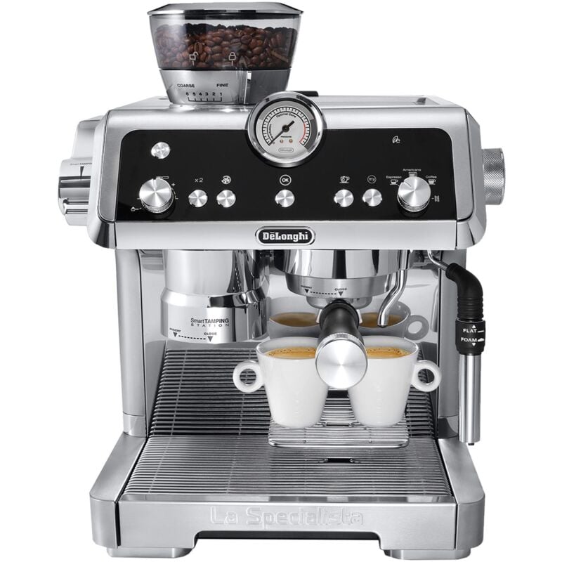 Delonghi La Specialista Prestigio Bean to Cup Manual Coffee Machine, Silver