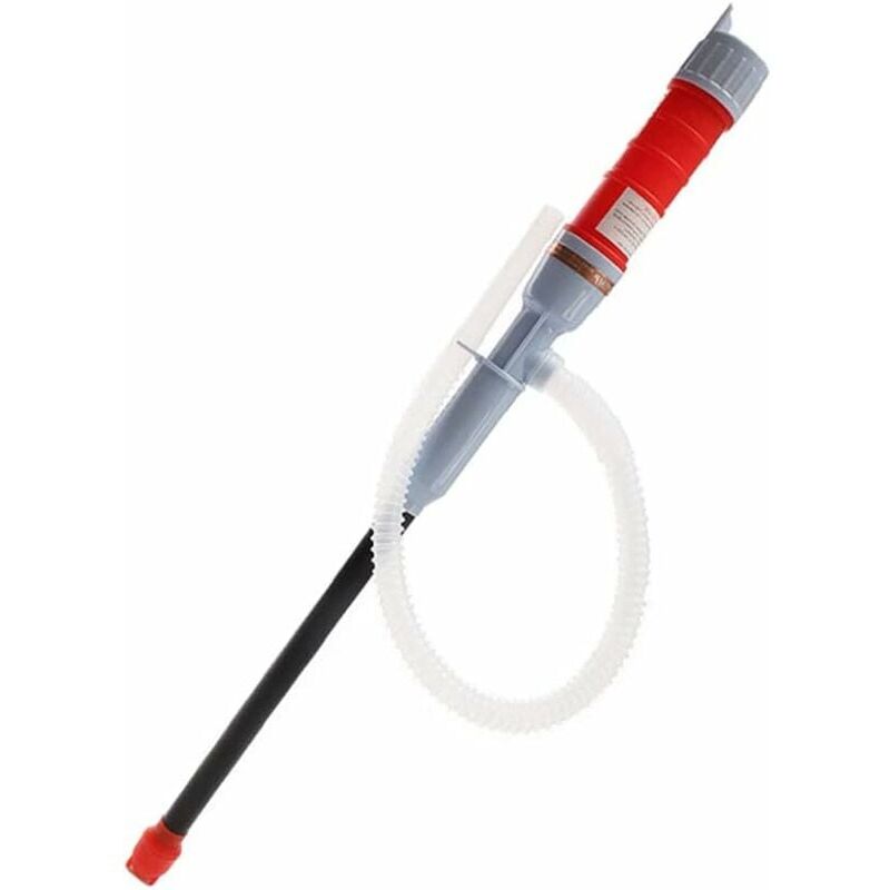 Dewdat - Red Electric Transfer Siphon Pump Battery Liquid Water Battery Operated Pump Siphon Hose Petrol Gas Fuel Hand Pump Suction