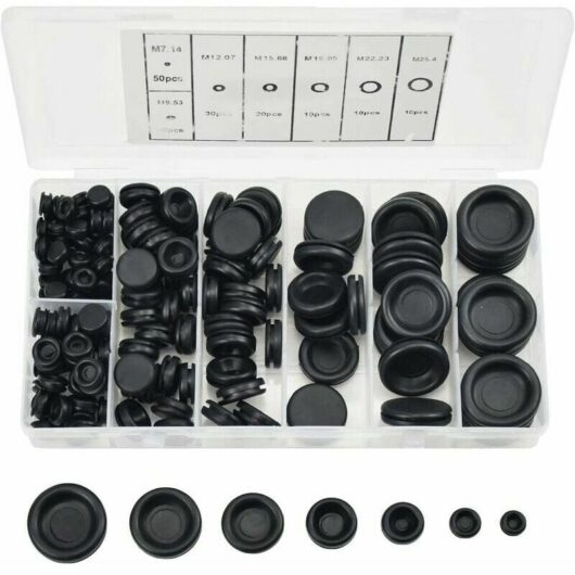 Dhklfa - 170 Pcs Rubber Plugs, 7 Sizes Rubber Grommets Hole Plug with Organizer Case Electrical Wire Ring Gasket Kit for Car Water Pipe Pump