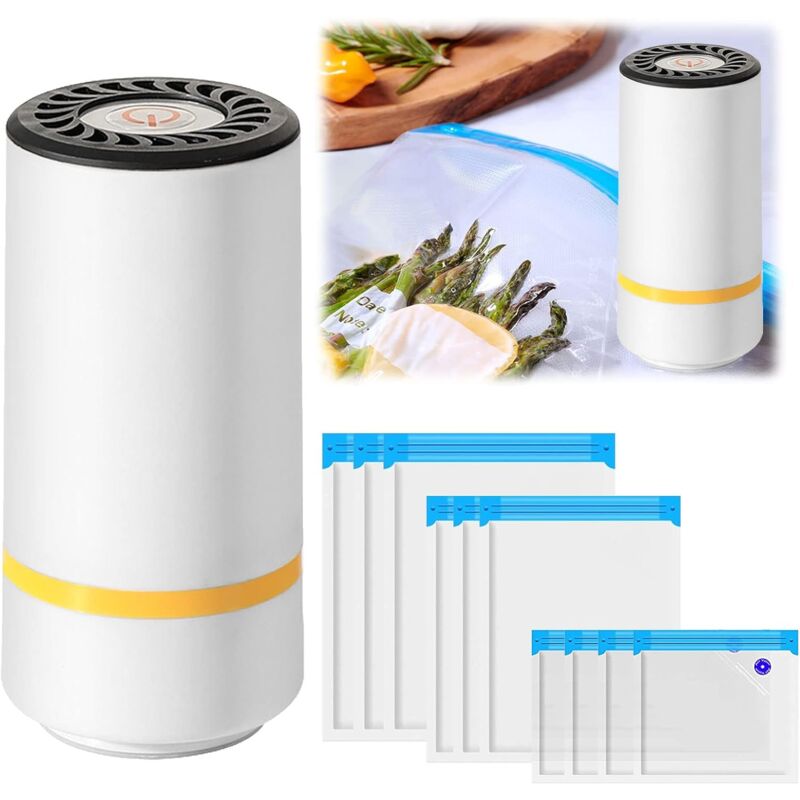 Food Vacuum Sealer Machine, Mini Vacuum Sealer Machine, Kitchen Vacuum Sealer with 10 Vacuum Bags