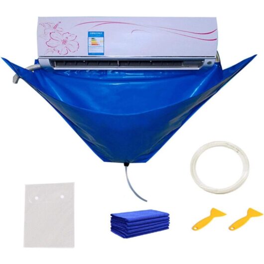 Linghhang - Air Conditioner Cleaning Cover, Split Air Conditioning Cleaning Waterproof Cover Bag with Water Pipe Waterproof Air Conditioner Cleaning