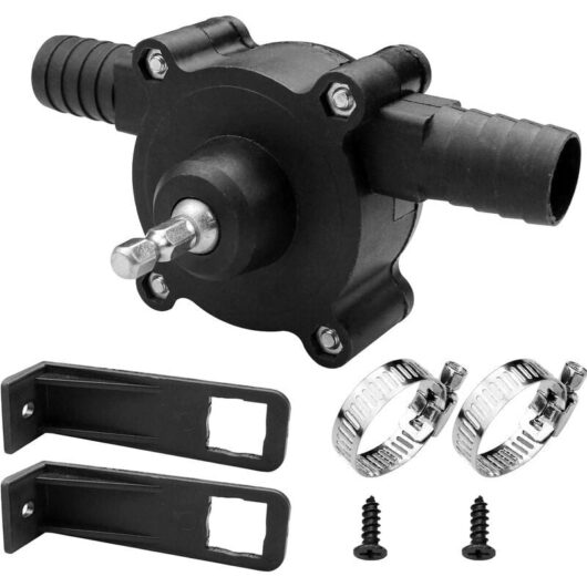 Linghhang - Hand Pump Mini Portable Hand Pump Self-Priming Portable Drill Pump with Two Connections for Aquariums Ponds Fountains Gardens