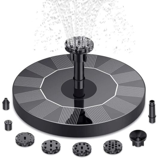 Longziming - Practical and Fashion2021 Solar Fountain Upgrade,Solar Pond Pump with 6 Effects Solar Water Pump Solar Floating Fountain Pump for Garden