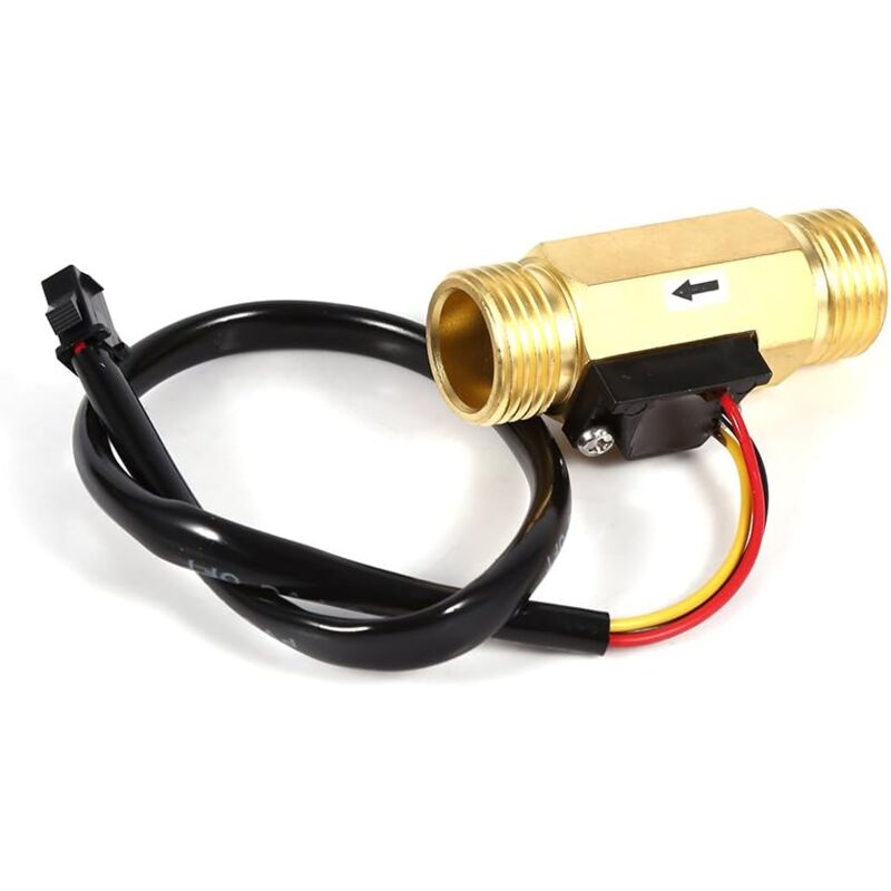 Memkey - Water Flow Switch - 1pcs New G1/2 inch Copper Hall Effect Liquid Water Flow Sensor Switch Flowmeter 1-30L/min High Quality