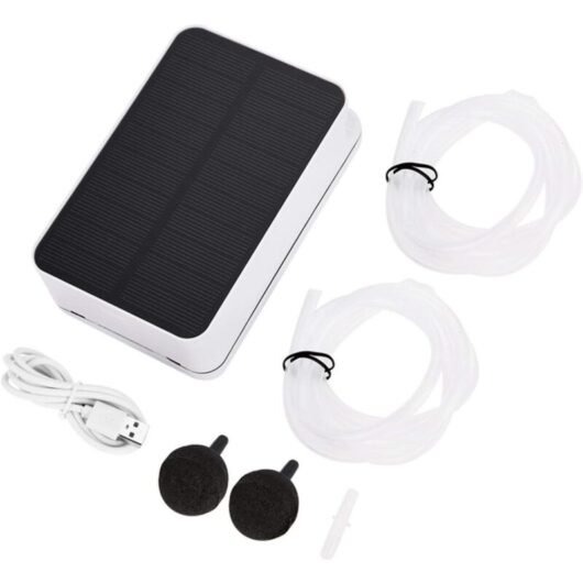 Memkey - Waterproof Oxygenator - Solar Powered Waterproof Oxygenator, Aerator, Oxygen Air Pump for Emergency in Swimming Pool, Pond