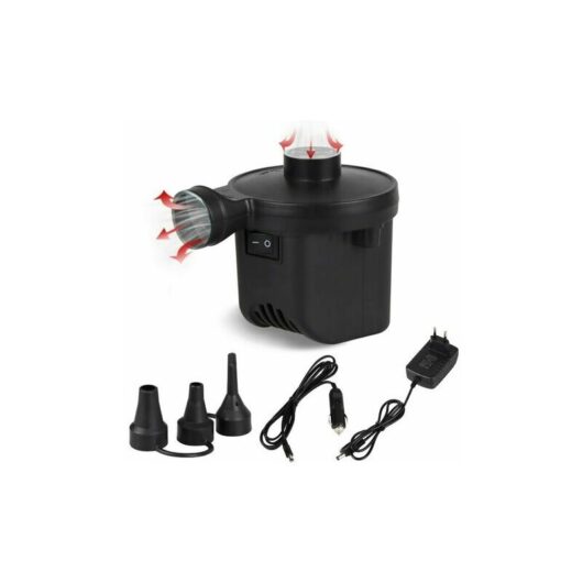 Orchidée - Electric Air Pump with 3 Nozzles, High Power Electric Inflator Pump, Air Pump for Paddling Pool, Pool Toys, Inflatable Mattress,