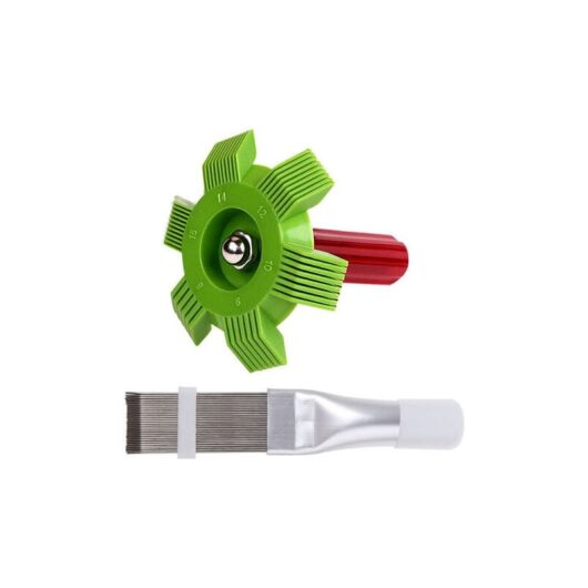 Qpuion - 2PCS Air Conditioner Condenser Fin Cleaning Brush and Comb Set Fin Cleaner Fin Straightener Refrigerant Coil Cleaning Kit hvac Maintenance