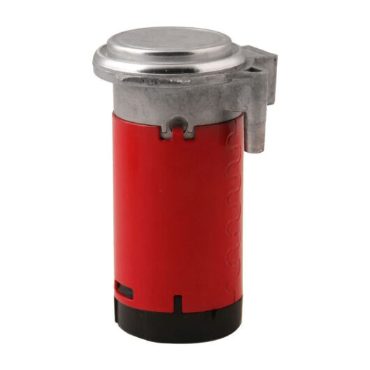 Red Air Compressor 12V Air Pump Kit Electric Horn with Electromagnetic Motor Tube is used for super loud trumpets to replace the air pump kit of any
