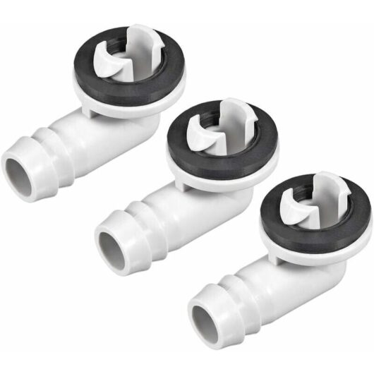 Serbia - Connecteur Coude Raccord pour Climatisation Drainage Tuyau - 15mm - Mini-Split Unités et Fenêtre ac Unité Parties - 3Pcs
