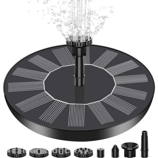Solar Fountain for Outdoor 1.5W - 2023 Upgraded Solar Fountain for Outdoor - with 6 Effects - Solar Pump for Outdoor Garden, Bird Bath, Pond, Fish