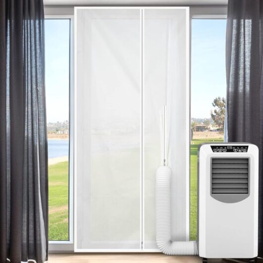 Tinor - Door Seal for Portable Air Conditioners, 90 210 cm Air Conditioner Door Window Sealing Kit, Easy to Install No Drilling Required for All Doors