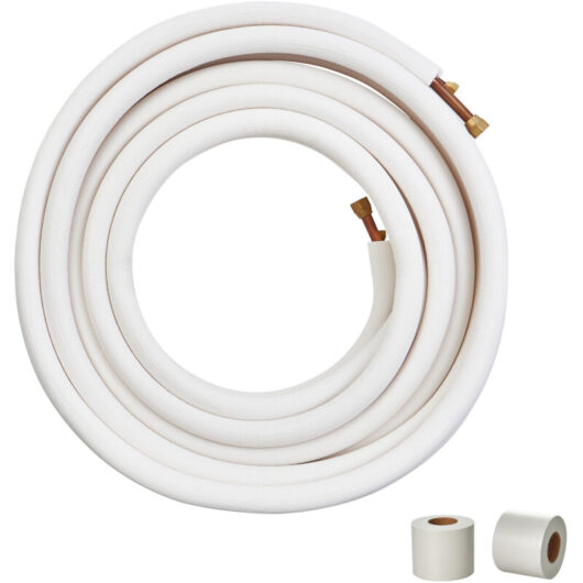 VEVOR 15240mm Mini Split Line Set, 9.5 & 15.9mm O.D Copper Pipes Tubing and Triple-Layer Insulation, for Mini Split Air Conditioning Refrigerant or