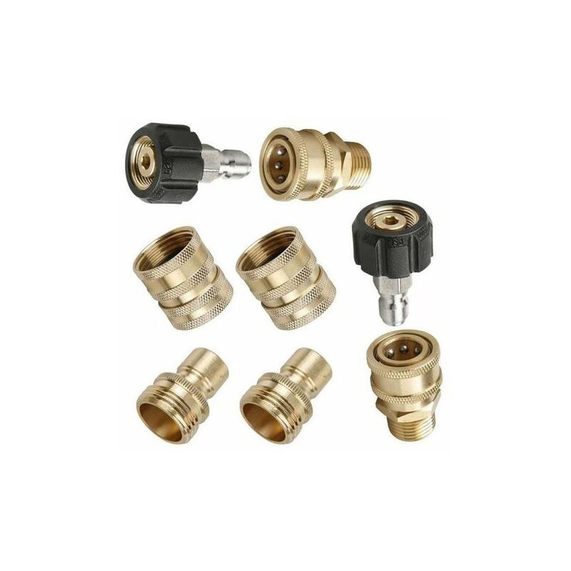 WAY - Pressure Washer Adapter M22 Quick Connectors Pack of 8
