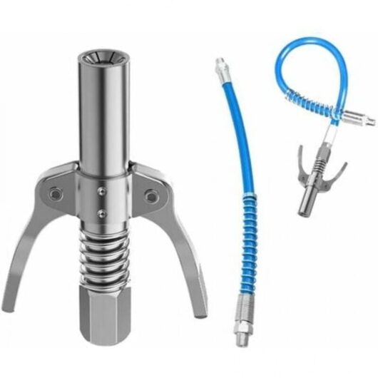 Ymyny - 2X g Coupler for Grease Gun with Flexible Hose, with All 1/8 Grease Guns Grease Gun Tip, Grease Gun Coupler, Grease Gun Fitting Compatible