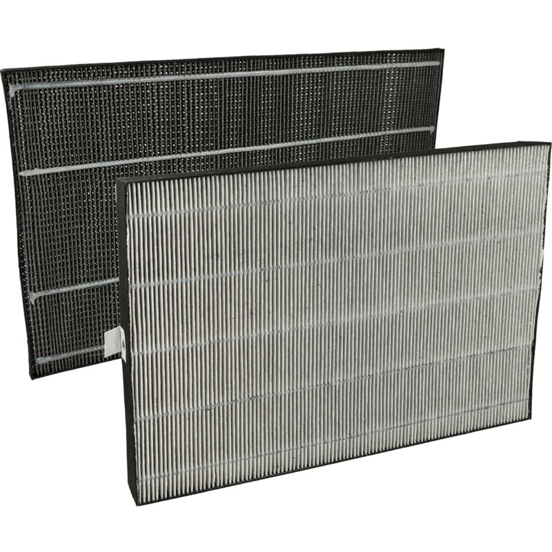 2 Part Filter Set compatible with Sharp kc- A50EUW Air Purifier - activated carbon filter, hepa filter - Vhbw