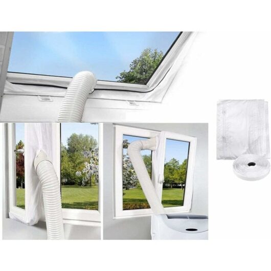 400cm Window Air Conditioner Caulking Kit Air Conditioner Window Seal Window Caulking Cloth Works with All Mobile Air Conditioning Units, Easy