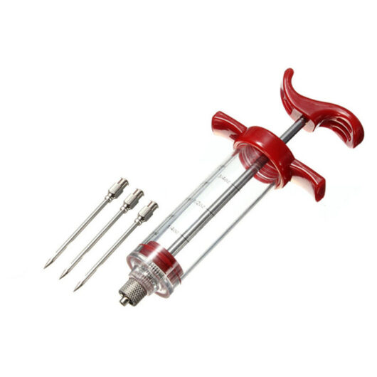Food Syringe Marinade Syringe 30ml Seasoning Injection Tool with 3 Needles Brine Syringe Meat Injector for Chicken Beef Turkey Meat Roasts bbq