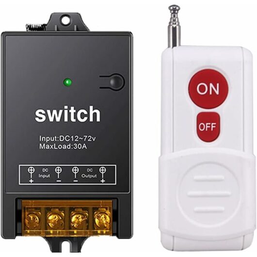 Tinor - Wireless Remote Control Switch,DC 12V/24V/48V/72V/ rf Remote Control Light Switches for Pump Security Systems Door Curtain Gate Barriers etc