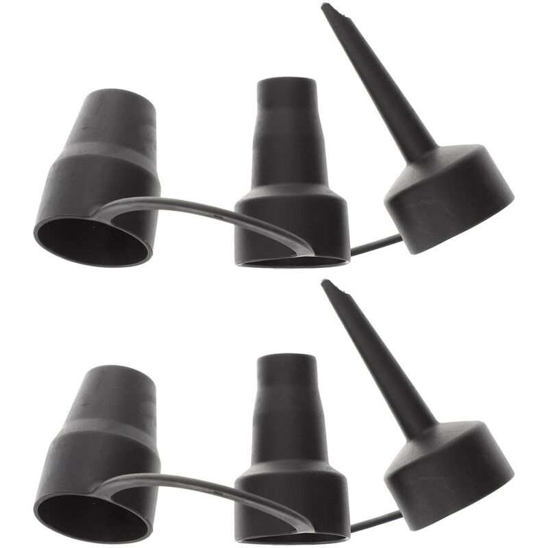 2 Pack Electric Air Pump Adapter 3 Sizes Air Pump Replacement Nozzles Portable Adapter Black