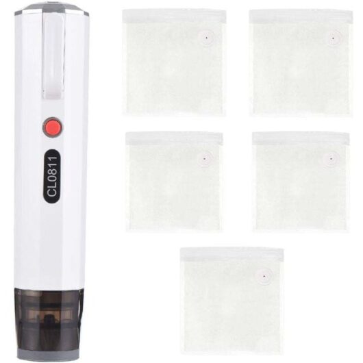 3.7V Electric Air Pump -55 to 65 KPA Vacuum Degree Portable Vacuum Extractor Multi-purpose Vacuum Sealing Machine Small Electric Compressor (White)