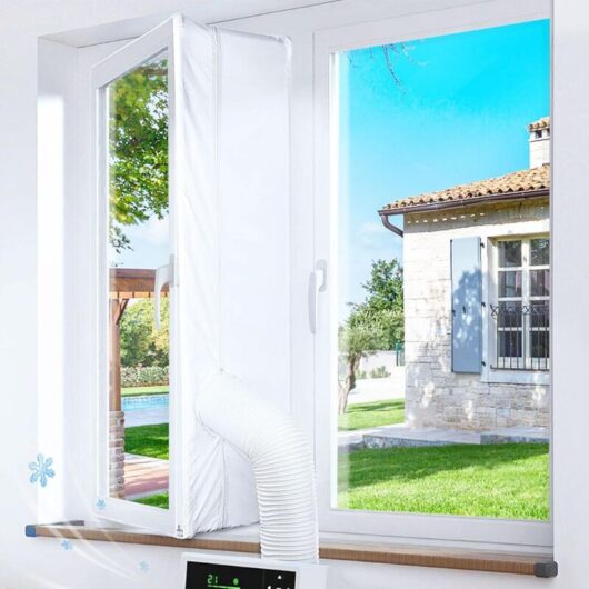 Air Conditioner Seal Kit, 560CM Window Seal, Window Air Conditioning Kit Works with All Portable Air Conditioning Units and Tumble Dryers, Easy