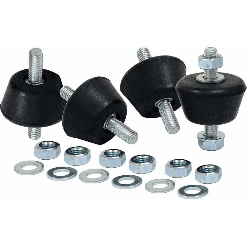 Conical Silent Block for Air Conditioner M8 Lot of 4 Silent Block M8 Anti Vibration Foot for Reversible Air Conditioner Wall Mount with Nuts and