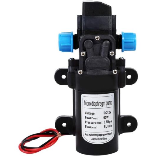 Cyslmuk - 12V High Pressure Water Pump, dc 12V Electric Sprayer Pump, 116Psi Self Priming Pump for Garden Sprinklers, Showers, rv Water Pumps