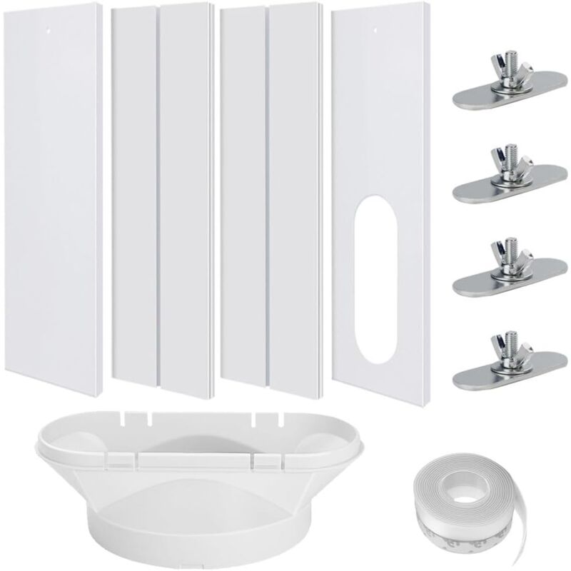 Cyslmuk - Air Conditioner Sealing Kit, 4PCS Adjustable Air Conditioner Window Seal, Air Conditioner Window Seal, Mobile Air Conditioner Window Kit,