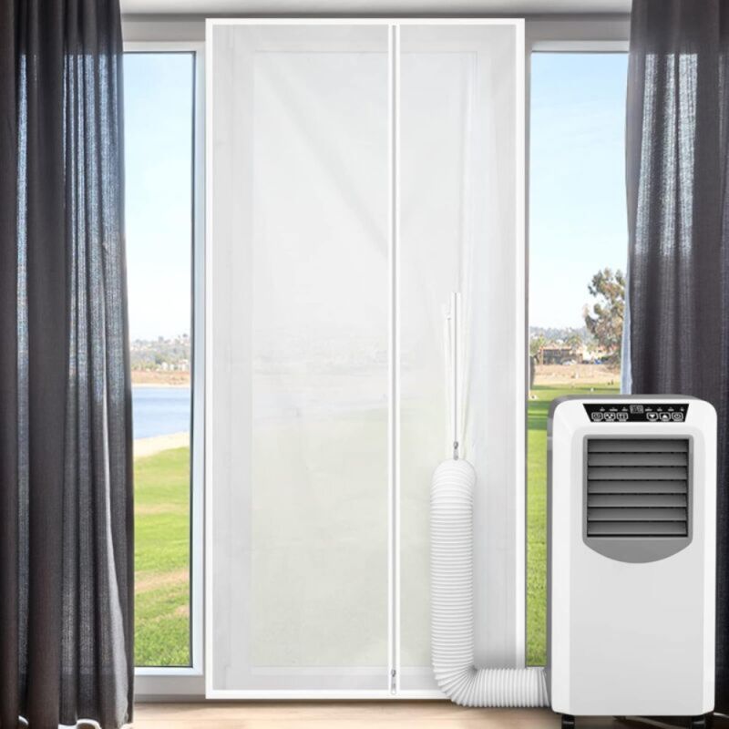 Cyslmuk - Door Seal for Portable Air Conditioners, 90x210 cm Air Conditioner Sealing Kit for Doors and Windows, Easy to Install, No Drilling Required