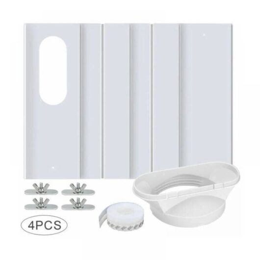 Cyslmuk - Portable Air Conditioner Vent Kit with Universal Connector, Adjustable Reinforced pvc Panel, Window Vent Kit, 43cm - 16cm, 13/15 Universal